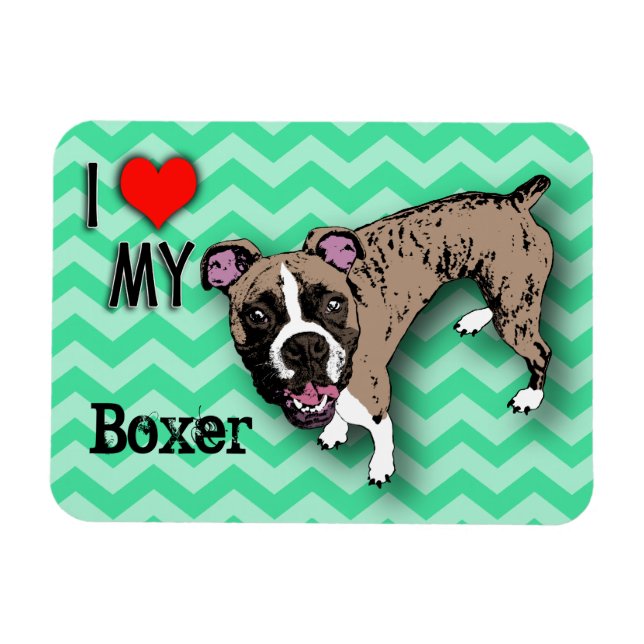 Magnet Flexible Réfrigérateur monochromatique Chevron Vert Boxe (Horizontal)