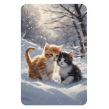 Réfrigérateur Orange Tabby Grey et White Cats