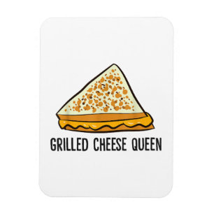 Magnet Flexible Reine de Fromage Grillé Drôle Fromage Grillé 