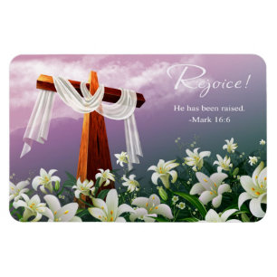 Magnet Flexible Réjouissez-vous. Cadeau chrétien religieux de Pâqu