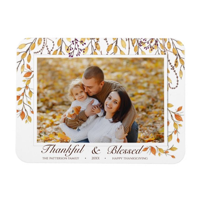 Magnet Flexible Remerciements et Bénédiction Bon thanksgiving Chut (Horizontal)