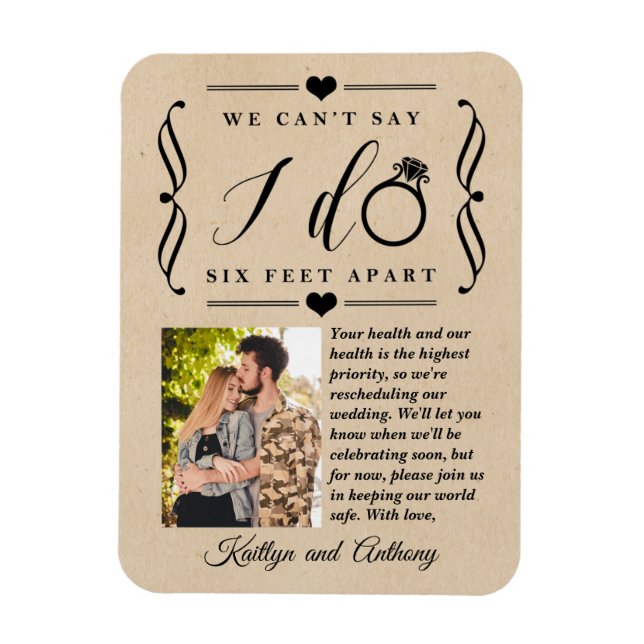 Magnet Flexible Remise de six pieds d'appart Mariage Changement de (Vertical)