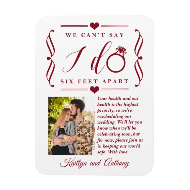Magnet Flexible Remise du Mariage de Six Pieds Horaire Changement  (Vertical)