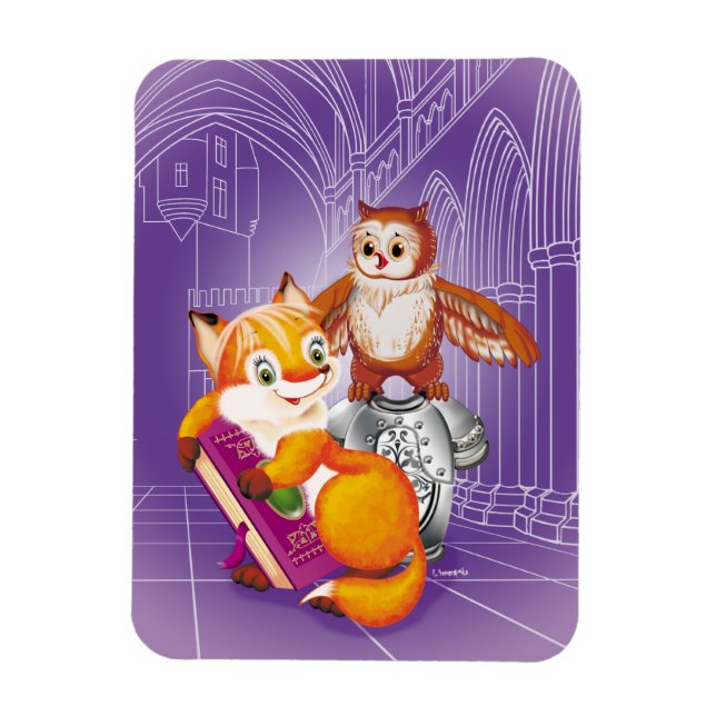 Magnet Flexible renard et hibou (Vertical)