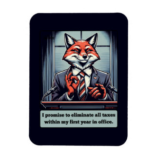 Magnet Flexible Renard présidentiel - Drôle animal de satire polit
