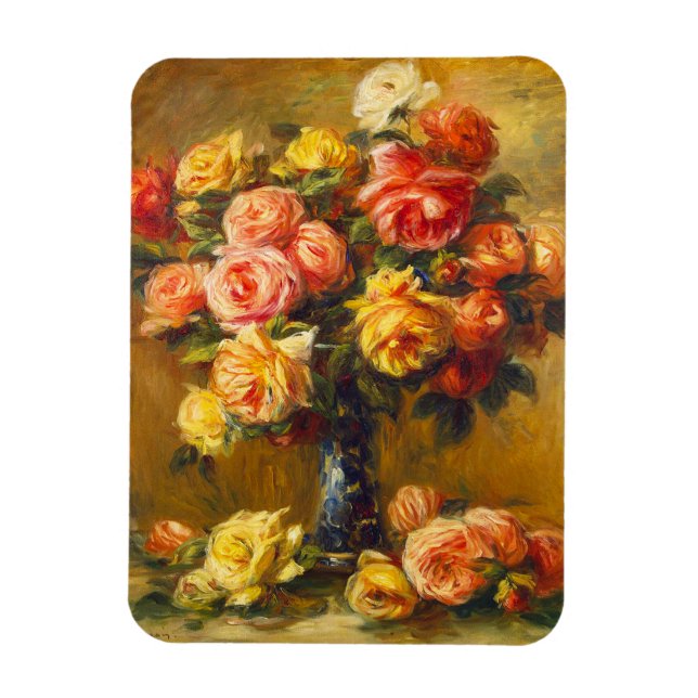 Magnet Flexible Renoir des Roses dans un aimant à vase (Vertical)