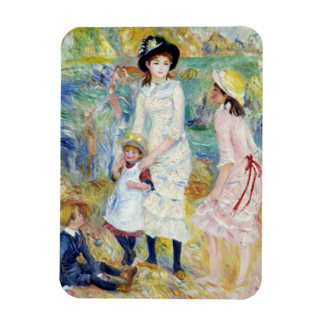 Magnet Flexible Renoir - Enfants en bord de mer, Guernesey (Vertical)
