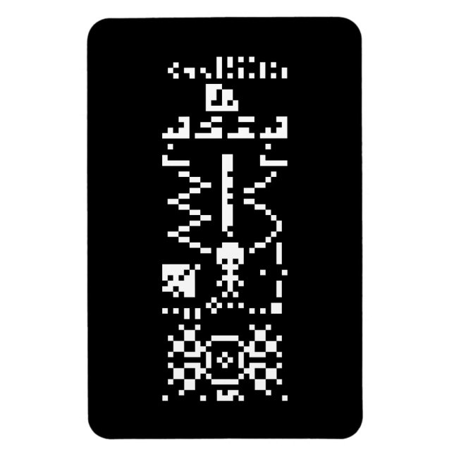 Magnet Flexible Réponse du message binaire Arecibo (Vertical)