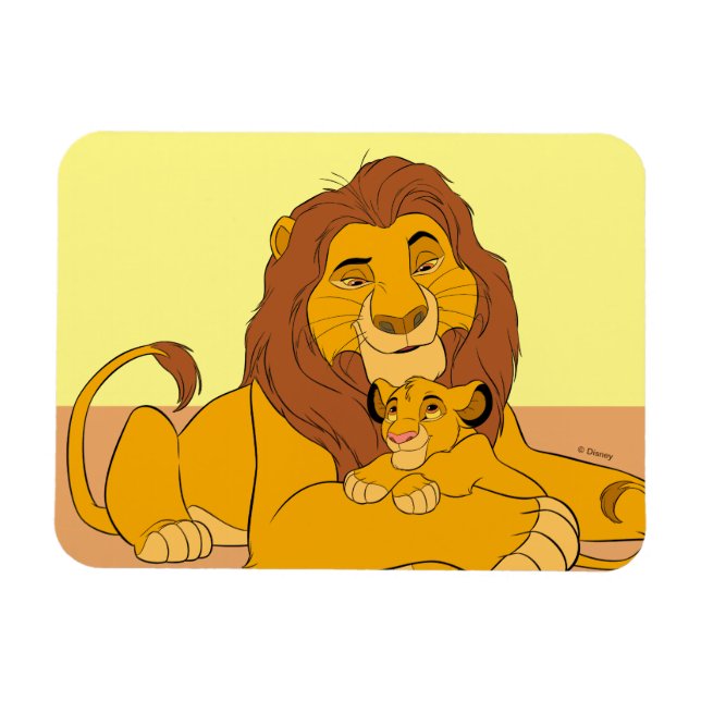 Magnet Flexible Repose de Mufasa et Simba (Horizontal)