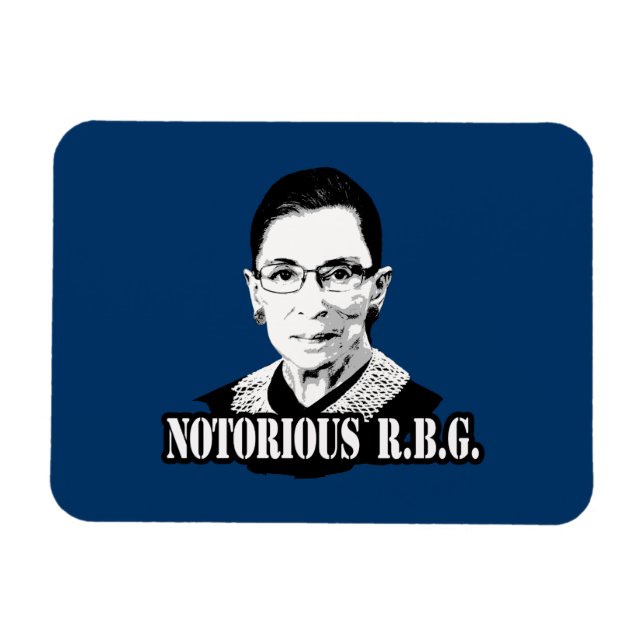 Magnet Flexible Réputé R.B.G. - Ruth Bader Ginsburg (Horizontal)
