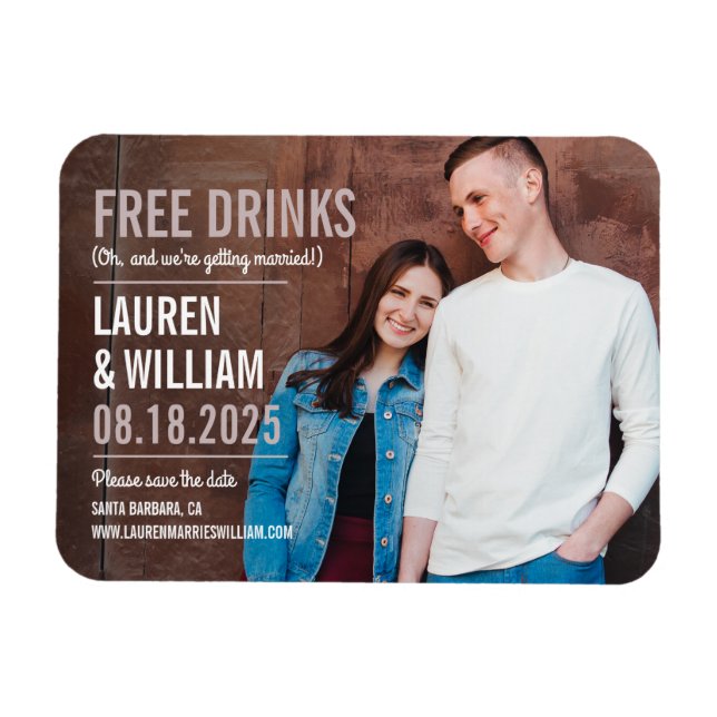 Magnet Flexible Requête en gras Enregistrer l'aimant de date (Horizontal)