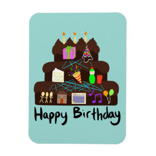 Magnet Flexible Réseau neuronal de fête d'anniversaire nerd