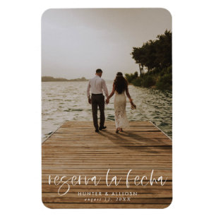 Magnet Flexible Reserva La Fecha Modern Photo Invitation
