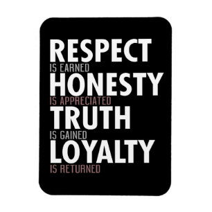 Magnet Flexible Respect honnêteté vérité loyauté