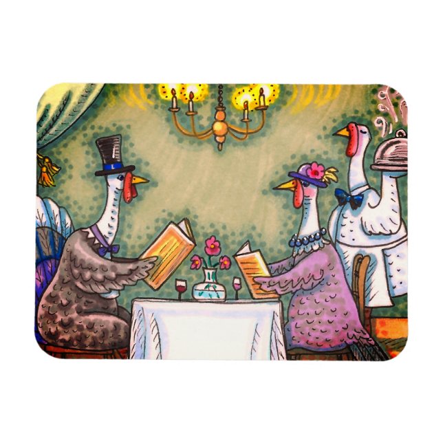 MAGNET FLEXIBLE RESTAURANT FINE TURQUIE, GRÂCE À L'HUMOUR OISEAU (Horizontal)