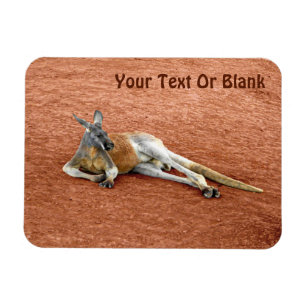 Magnet Flexible Resting Red Kangaroo Buck