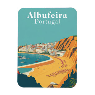 Magnet Flexible Retro Albufeira Portugal Voyage Souvenir