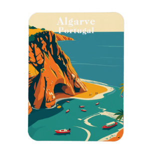 Magnet Flexible Retro Algarve Portugal Voyage Côtier Souvenir