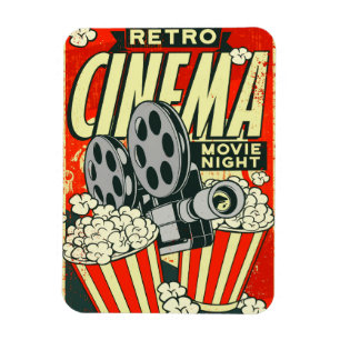 Magnet Flexible Retro *CINEMA* [Nuit du film] Aimant flexible