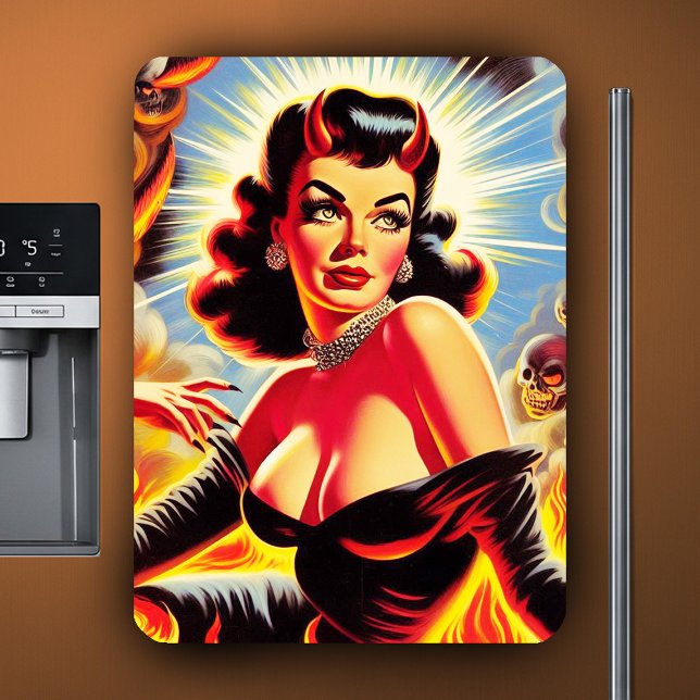 Magnet Flexible Retro Devilish Pinup (Créateur téléchargé)
