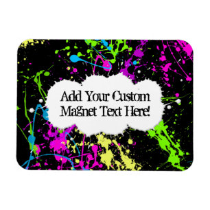 Magnet Flexible Rétro éclaboussure au néon fraîche de peinture