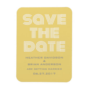Magnet Flexible Rétro Enregistrer l'aimant de date, Jaune