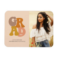 Retro les années 70 Vibe Photo Faire-part de gradu