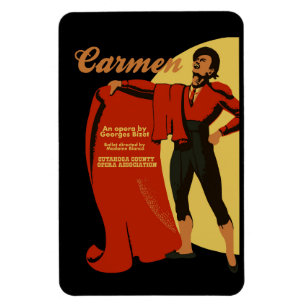 Magnet Flexible Rétro opéra vintage de Carmen d'art (torero)