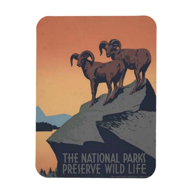 Magnet Flexible Retro Parcs nationaux du Canada Achat de l'affiche (Vertical)
