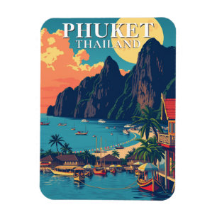 Magnet Flexible Retro Phuket Thaïlande Beach Travel