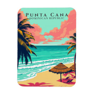 Magnet Flexible Retro Punta Cana Souvenir République Dominicaine P