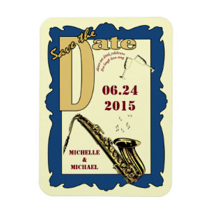 Magnet Flexible Retro Style Jazz Enregistrer la date
