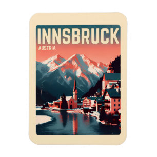 Magnet Flexible Retro Voyage Innsbruck Tyrol - Alpes autrichiennes
