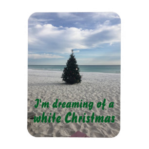 Magnet Flexible Rêver de Noël blanc Plage de Floride