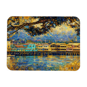 Magnet Flexible Rêves inspirés de Klimt du port de Monterey doré