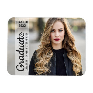 Magnet Flexible Revêtement photo moderne simple faire-part gris