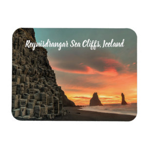 Magnet Flexible Reynisdrangar Sea Cliffs Islande stylisée