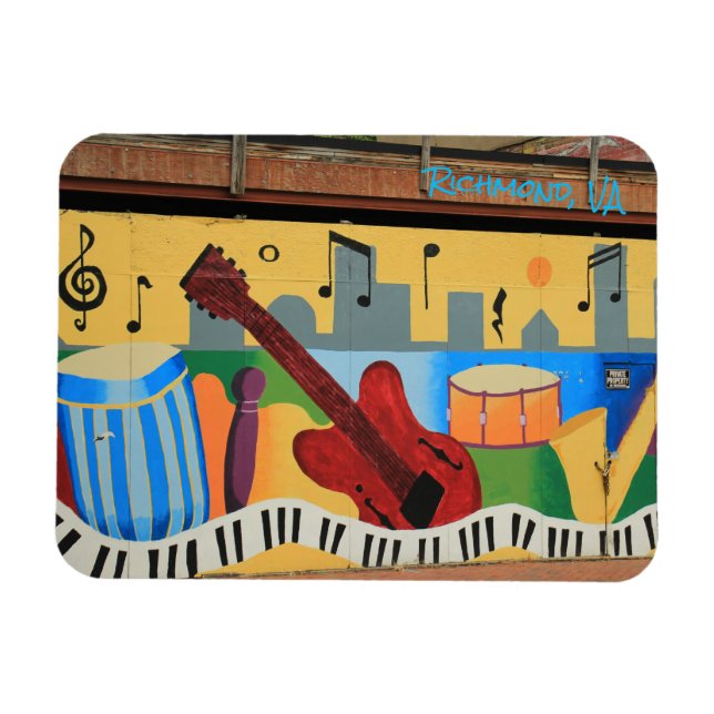 Magnet Flexible Richmond Murals - Musique RVA - aimant (Horizontal)