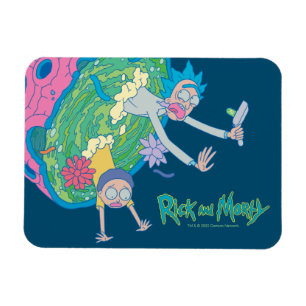 Magnet Flexible RICK ET MORTY™  Décalage du portail infecté