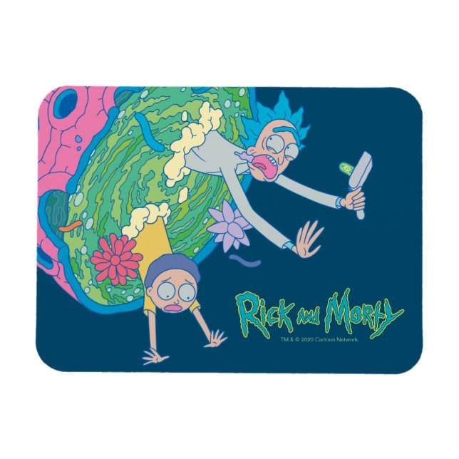 Magnet Flexible RICK ET MORTY™ | Décrochage du portail infecté (Horizontal)