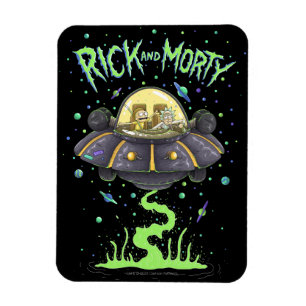 Magnet Flexible RICK ET MORTY™  Graphique de vol spatial illustré