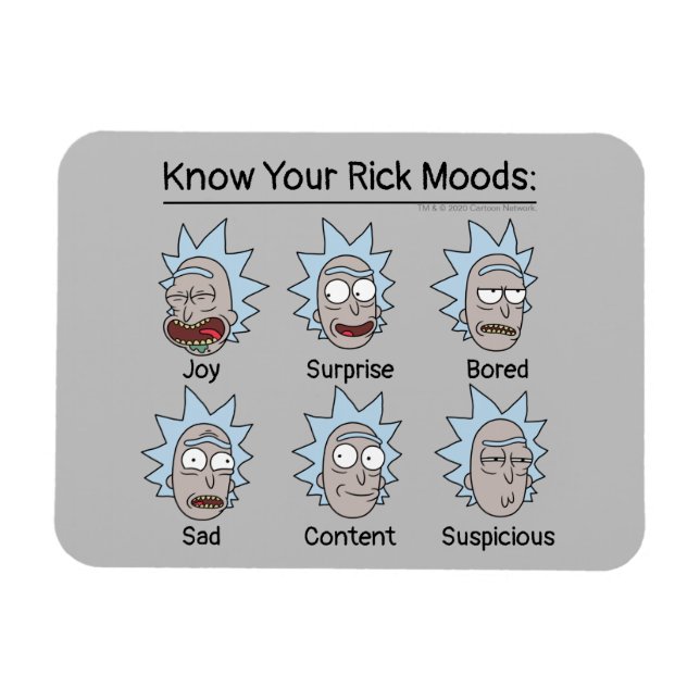 Magnet Flexible RICK ET MORTY™ | Rick's Moods (Horizontal)