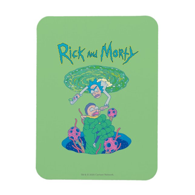 Magnet Flexible RICK ET MORTY™ | Secourt du portail (Vertical)