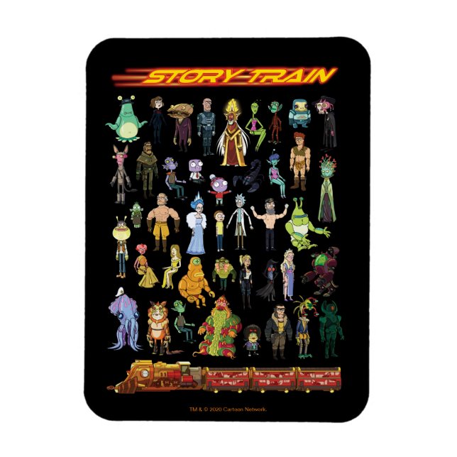 Magnet Flexible RICK ET MORTY™ | Train d'histoire (Vertical)