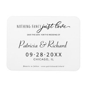 Magnet Flexible Rien De Fancy Just Love Enregistrer La Date Non Ph