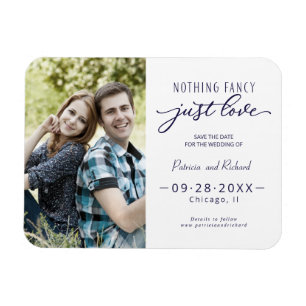 Magnet Flexible Rien De Fancy Just Love Enregistrer La Date Photo