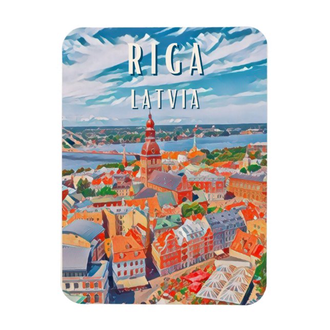 Magnet Flexible Riga, joyau de la Baltique (Vertical)
