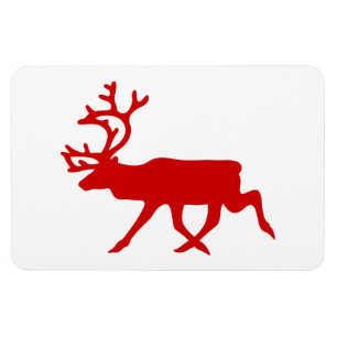 Magnet Flexible Rindeer rouge / Silhouette caribou