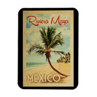 Riviera Maya Palm Tree Vintage voyage