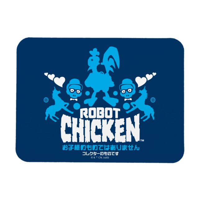 Magnet Flexible Robot Chicken Nerd Unicorn (Horizontal)